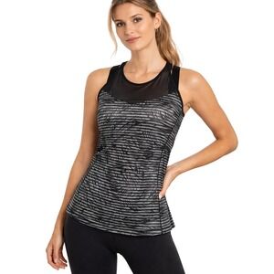 Lululemon Running In The City Tank Top Luxtreme Womens 8 Stripe Black Athleisure